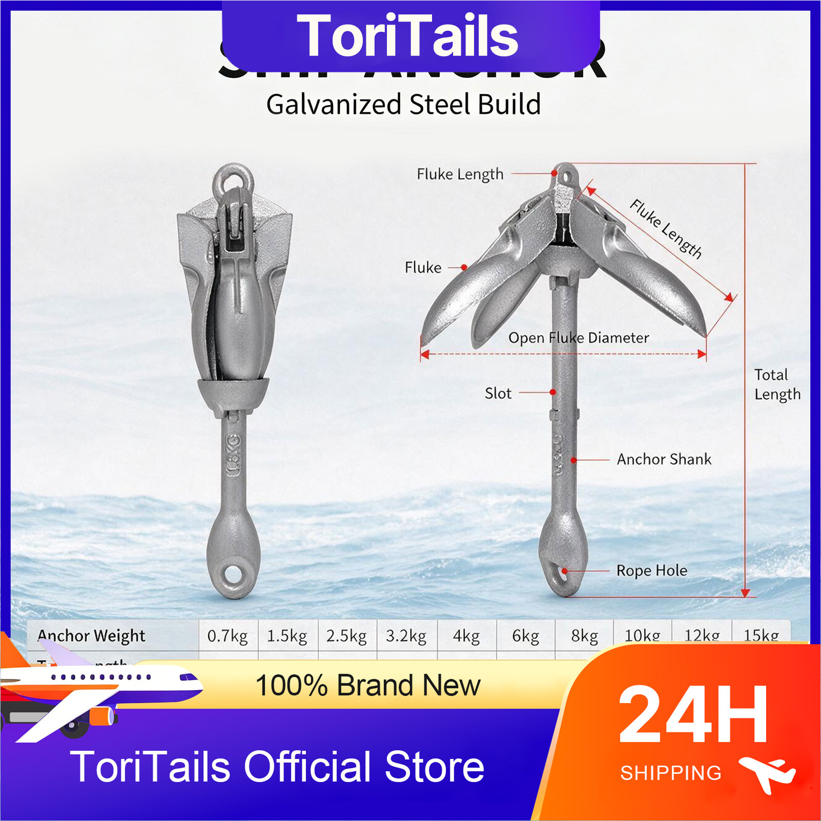 KOETSU Collapsible Boat Anchor - Fishing Kayak Anchor ulasan dan harga