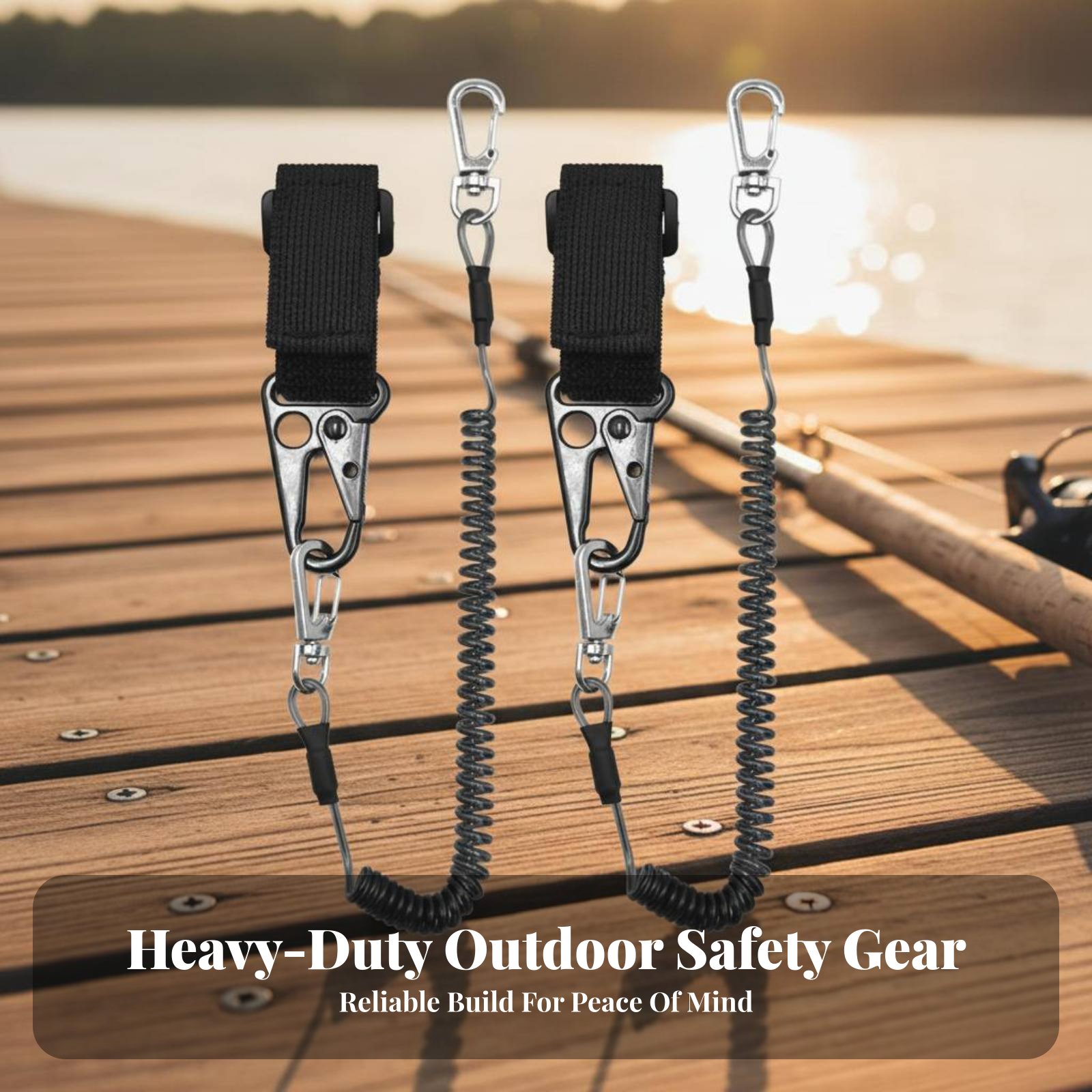 Retractable Rod Leash Adjustab - Fishing Kayak Paddle Leash ulasan dan harga