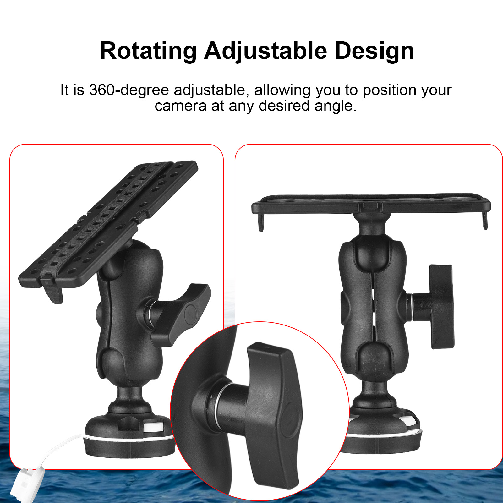 Fish Finder Mount with Rectang - Fishing Kayak Fish Finder Mount ulasan dan harga